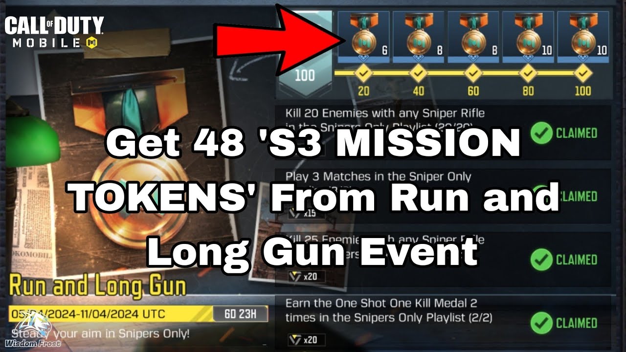 Cod Tokens Get 48 S3 MISSION TOKENS From Run and Long Gun Event Cod Mobile 2024 ...
