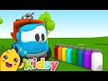 Leo the truck colors an apple tree  color learning for kids  kidsy