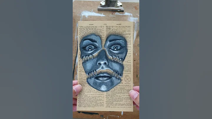 Broken - Portrait in gouache