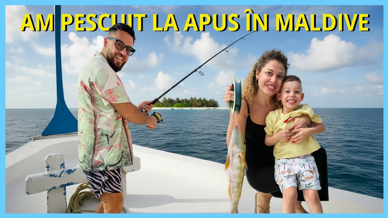 Cu familia LA PESCUIT PE BARCĂ, la apus, în Maldive