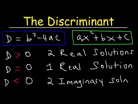 Video: Unde este discriminantul unei ecuații pătratice?