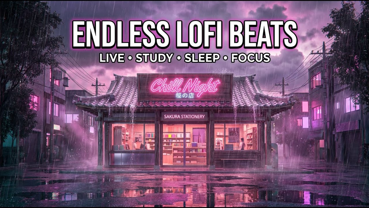 Endless Lofi Beats 🌙 Night Music for Study, Sleep & Relax