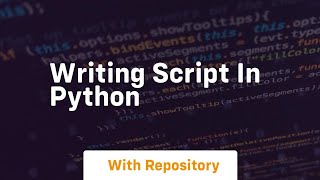 writing script in python