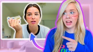 I TESTED FAMOUS TIKTOKERS MAKEUP ROUTINES **ADDISON RAE MAKEUP ROUTINE**