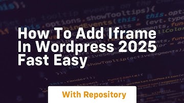 How to add iframe in wordpress 2025 fast easy
