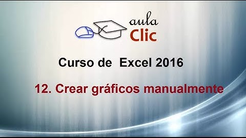 Curso Excel 2016. 12.2. Crear gráficos manualmente.