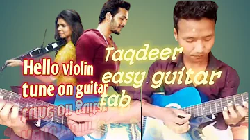 Taqdeer Hello movie theme song violin tune || Acoustic guitar tutorial || Akhil, kalyan || Kemrock