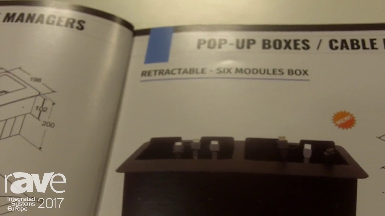 ISE 2017 Logic AV Accessories Showcases Popup Boxes Cable Manager