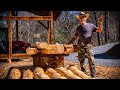 Building A Carport With Crooked Logs !