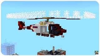 How to build a Ambulance Helicopter in Minecraft | Minecraft Ambulance Helicopter Tutorial