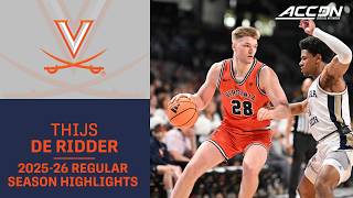Virginia F Thijs De Ridder Regular Season Highlights | 2025–26 ACC Men’s Basketball screenshot 5