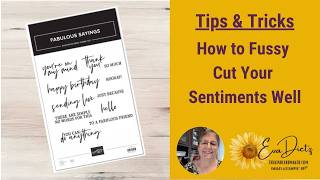 Episode 48 How to Fussy Cut your Sentiments Well