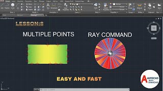 AutoCAD Lesson 8: Ray Command & Multiple Points | Easy and Fast Tutorial