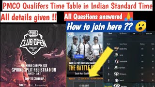 How to play Pmco Qualifiers ?? How to join ?? Match timings in India ? Maps ? All information given.