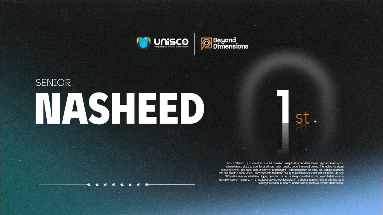SENIOR NASHEED | FIRST | UNISCO 3.0