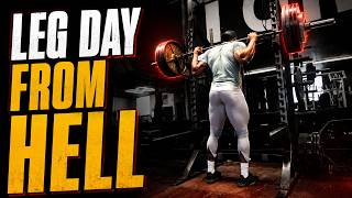 LEG DAY FROM HELL | PRE WORKOUT 2500 CALORIE MEAL