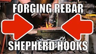 Forging a Shepherd Hook out of Rebar