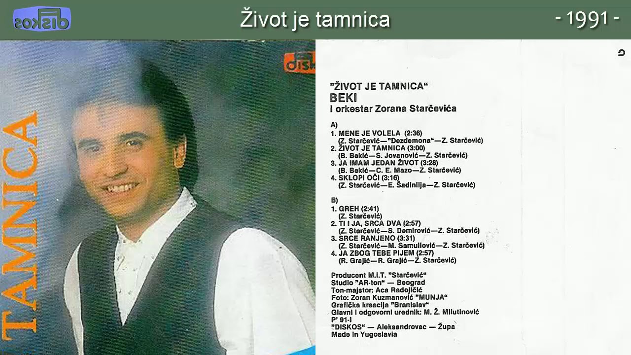 Beki Bekic - Zivot je tamnica - (Audio 1991)