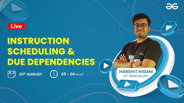Instruction Scheduling and due dependencies | COA for GATE | Harshit Nigam