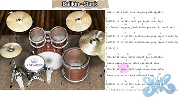 Balikin || Slank (drums only/ Drum Track) [chord gitar & lirik]