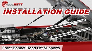 Hood Struts Installation Ford Bronco How-To Mabett
