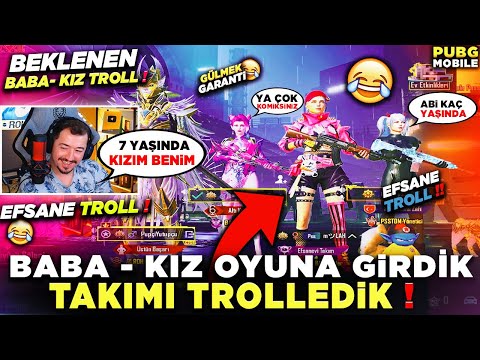 BABA - KIZ OYUNA GİRDİK TAKIMI TROLLEDİK - PUBG MOBİLE TROLL Gülmek Garanti 😂