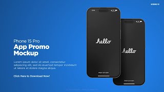 iPhone 15 Pro Mockup Apps Presentation - After Effects Template