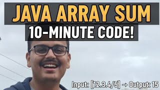 PROBLEM ONE SUM OF INDIVIDUAL ELEMENTS IN ARRAY #coding #arrays