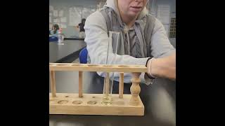 Reaction #2:  Magnesium and Hydrochloric Acid (close up)