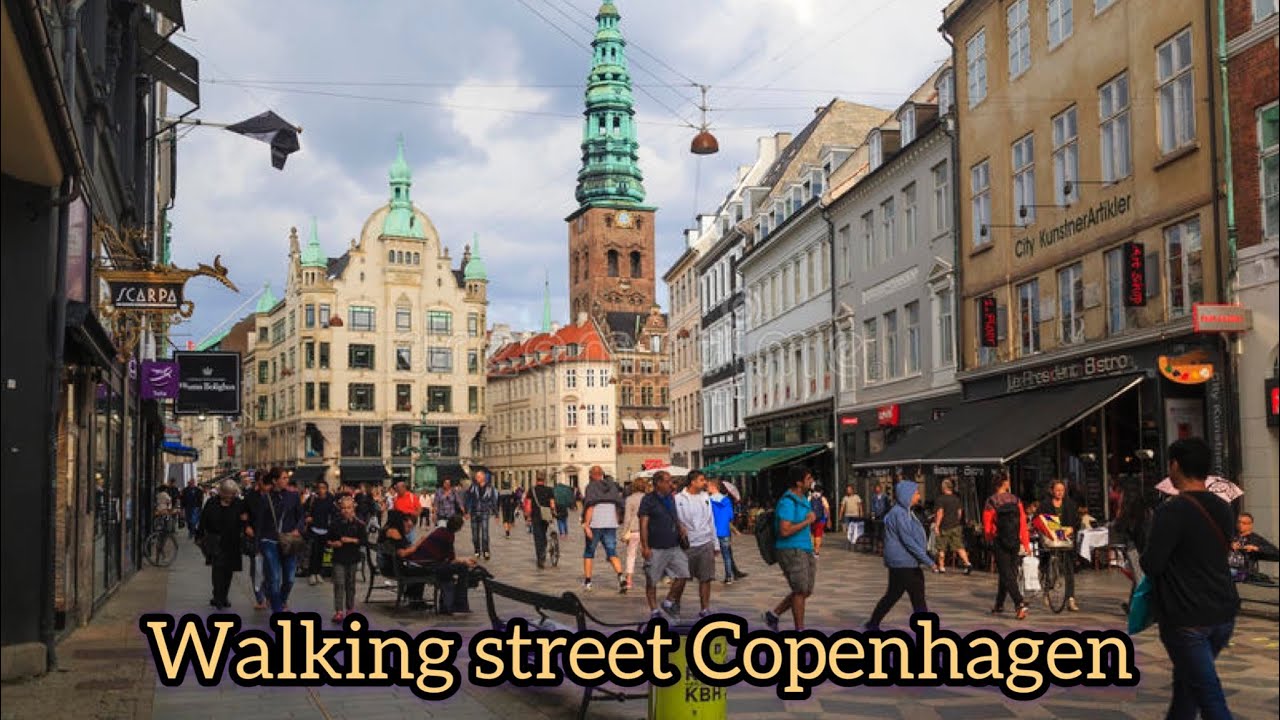 Walking street Copenhagen|| Strøget ||Danmark|| Virtual walking - YouTube