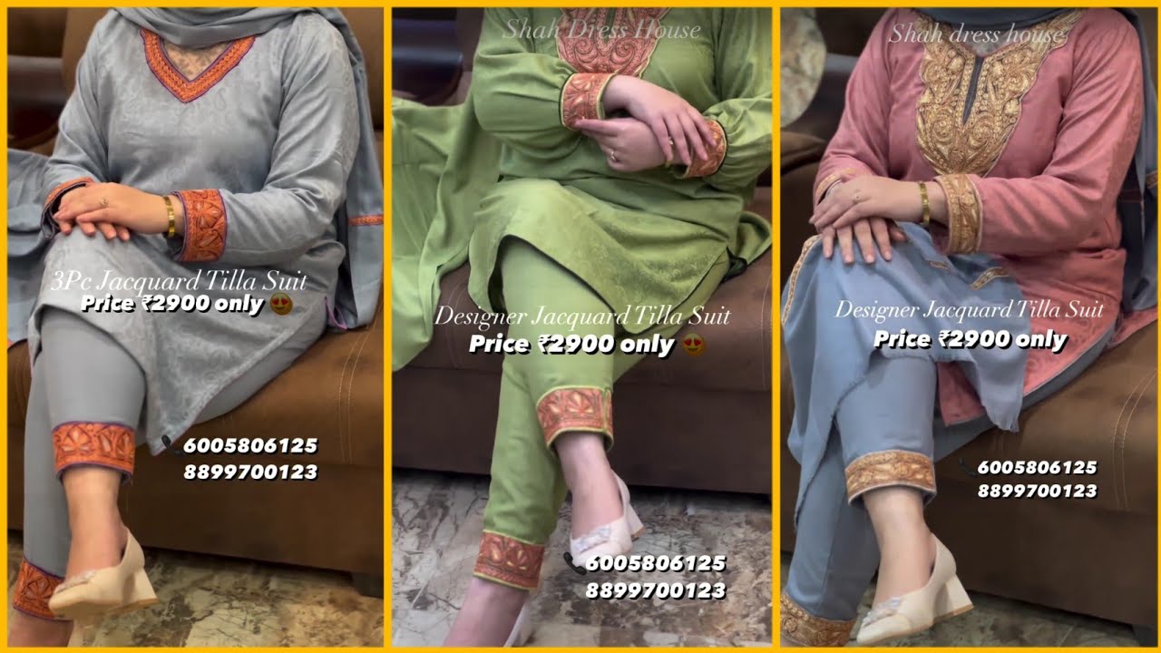 Designer Velvet Tilla Pheran Set 🍁