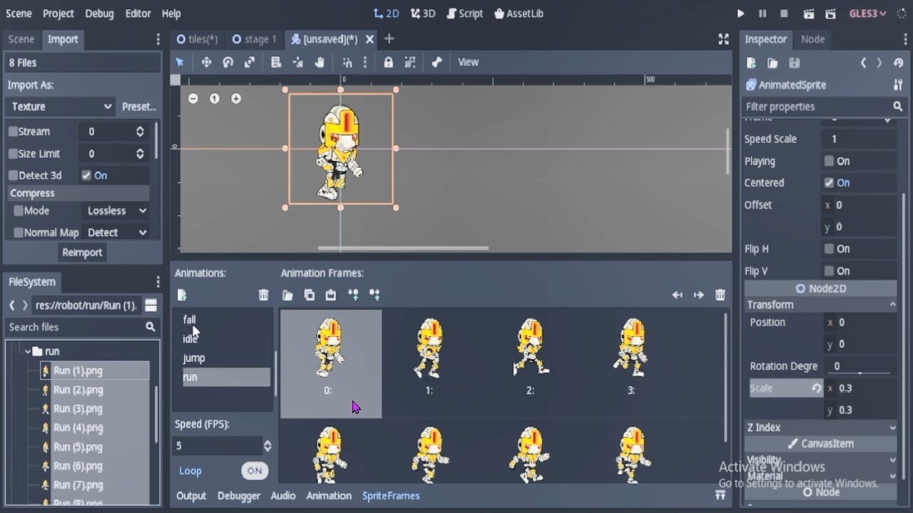 Godot v3.1.1 [3/30](2D GAMES) How to create a character - YouTube