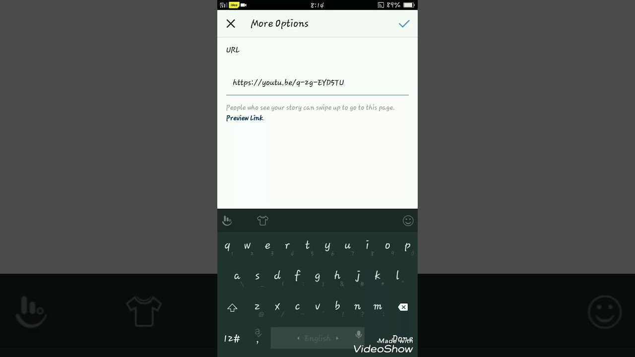 How to add swipe up link to instagram story YouTube