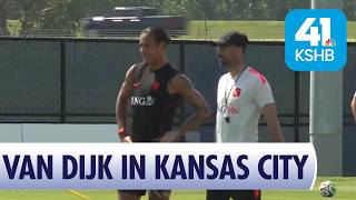 Dutch Men's National Team Player Virgil van Dijk Practices with KC Current