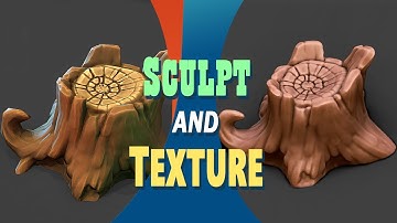 Making off a Stylized Tree Stump - Art Breakdown - Sculpting and Texturing