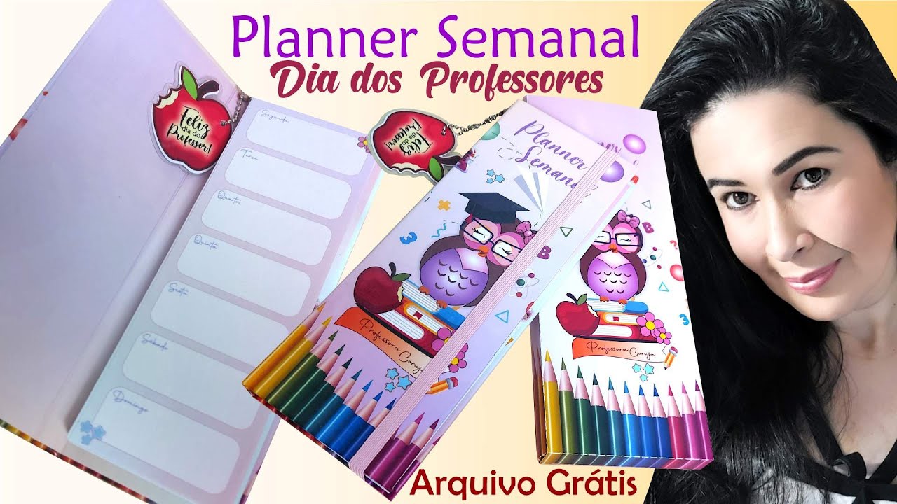 Planner semanal | dia dos professores | molde grátis #172