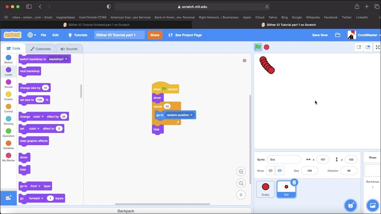 Scratch Tutorial: Slither.io in Scratch! (Part 5) 