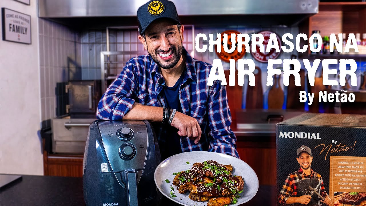 Como fazer asinha de frango na Air Fryer | Netão Bom Beef