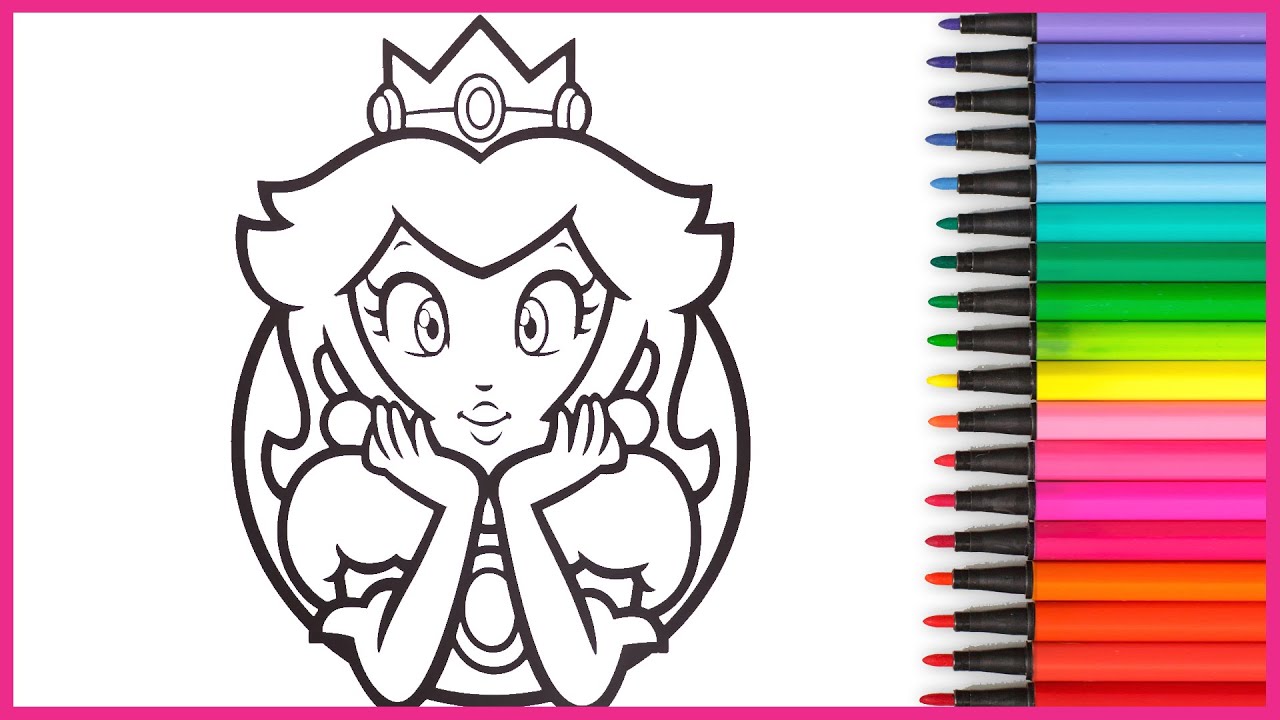 Princess Peach Reine des Champignons Coloriage
