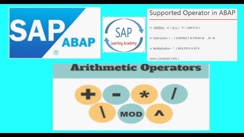 SAP ABAP Arithmetic operators | What are the Arithmetic keyword supported in SAP ABAP Programming