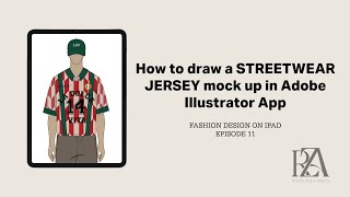 How to draw a Streetwear Jersey Mock up in Adobe Illustrator App | Fashion Design on iPad Episode 11 screenshot 3