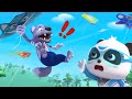 Wolf Was Taken By Big Kite Super Rescue Team Kids Cartoon Stories For Kids BabyBus 