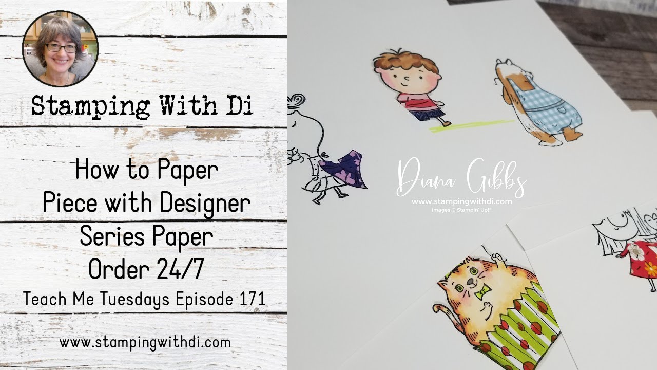 How to do Paper Piecing with Designer Series Paper - Teach Me Tuesdays ...