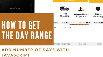 How to add number of days to today