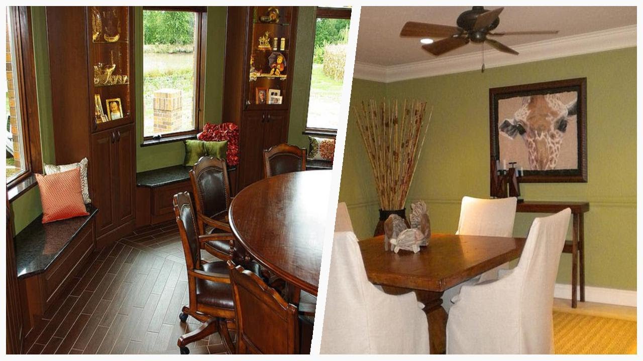 75 Ceramic Tile Dining Room With Green Walls Design Ideas You'll Love 🪴 YouTube