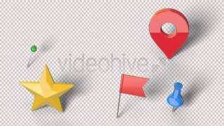 Map Generator with Real 3D Markers After Effects Template