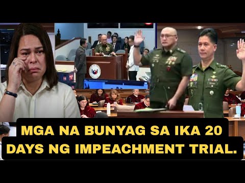 MGA NA BUNYAG SA IKA 20 DAYS NG IMPEACHMENT TRIAL. WITNESS NAGULAT.