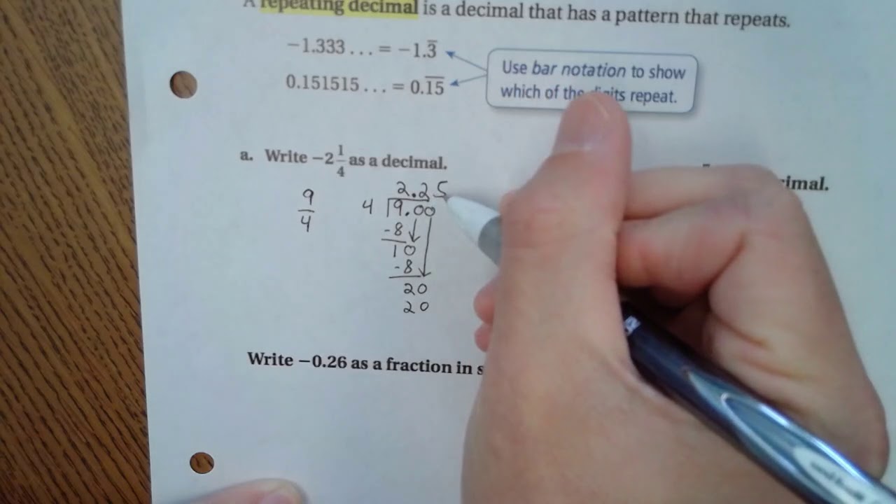 7th Grade- Chapter 2.1- Rational Numbers - YouTube