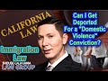 Can I get deported for a domestic violence conviction?
