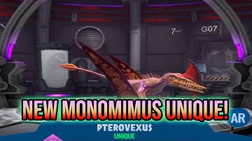 NEW MONOMIMUS FLIER UNIQUE HYBRID! PTEROVEXUS SHOWCASE! | Jurassic World Alive 1.6